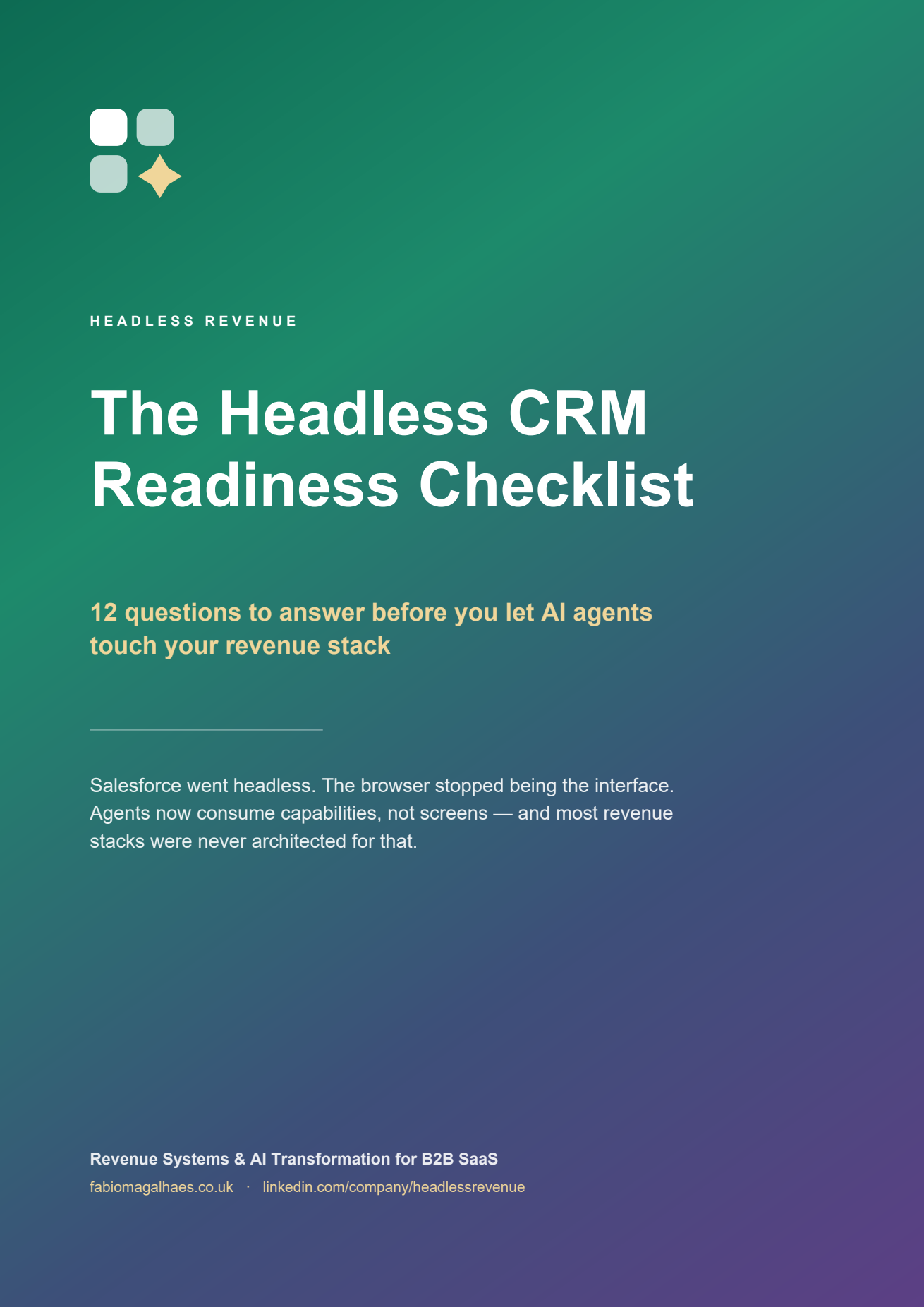 Cover of The Headless CRM Readiness Checklist